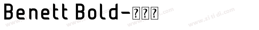 Benett Bold字体转换